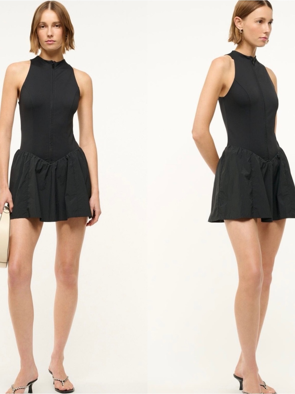 STAUD Crevasse Mini Dress Black Size XS